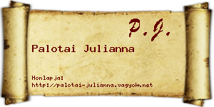 Palotai Julianna névjegykártya